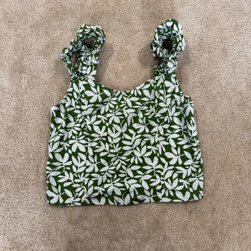 Abercrombie and Fitch Bubble Strap Poplin Top